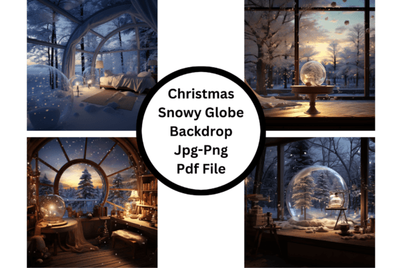 Capture Winter's Magic: The Christmas Snowy Globe Backdrop