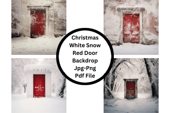 Christmas White Snow Red Door Backdrop: A Designer's Guide