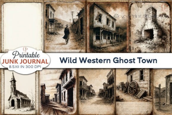 Crafting Frontier Stories with Wild Western Ghost Town Junk Journal Pages