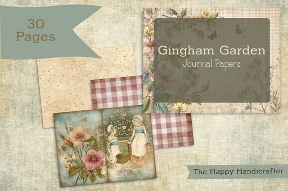 Gingham Garden: A Fresh Take on Printable Journal Paper