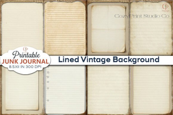 Lined Vintage Background Junk Journal: Your Creative Foundation