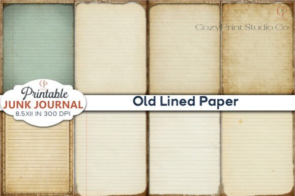 Old Lined Paper Printable Junk Journal: Your Authentic Vintage Toolkit