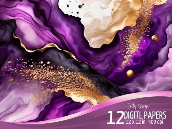 Purple & Black Alcohol Ink Digital Paper: A Designer's Guide