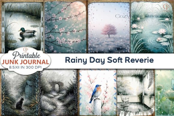 Rainy Day Soft Reverie Junk Journal Page: A Designer's Take