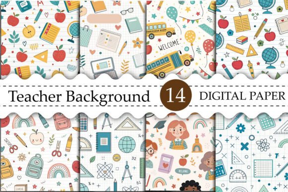 Teacher Background Digital Paper: A Designer's Resource Guide