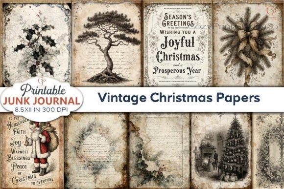 Timeless Holiday Magic: Using Vintage Christmas Papers Junk Journal