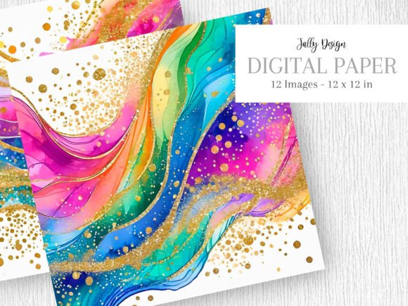 Unleash Creativity with Vivid Rainbow Alcohol Ink Art