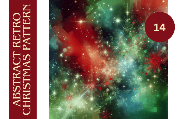 Using Retro Abstract Christmas Pattern No.14 for Festive Projects