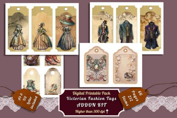 Victorian Fashion Journal Tags: A Designer's Toolkit