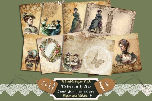 Victorian Lady Women Digital Papers: A Vintage Toolkit