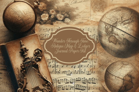 Wander Through Time: Antique Map Journal Pages