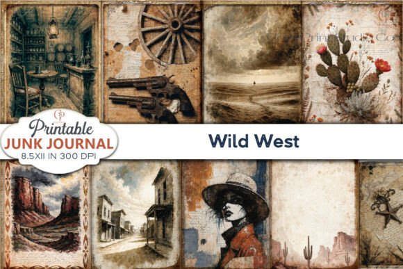 Wild West Junk Journal Pages: Vintage Texture for Modern Crafters