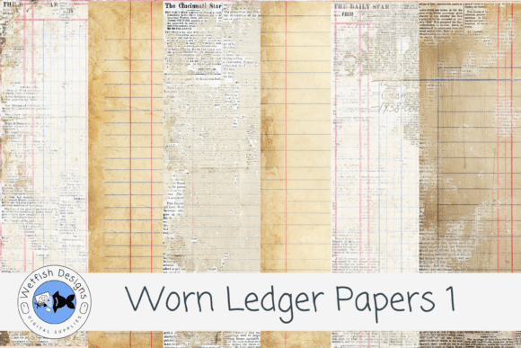 Worn Ledger Papers 1: Authentic Vintage Texture for Creative Projects